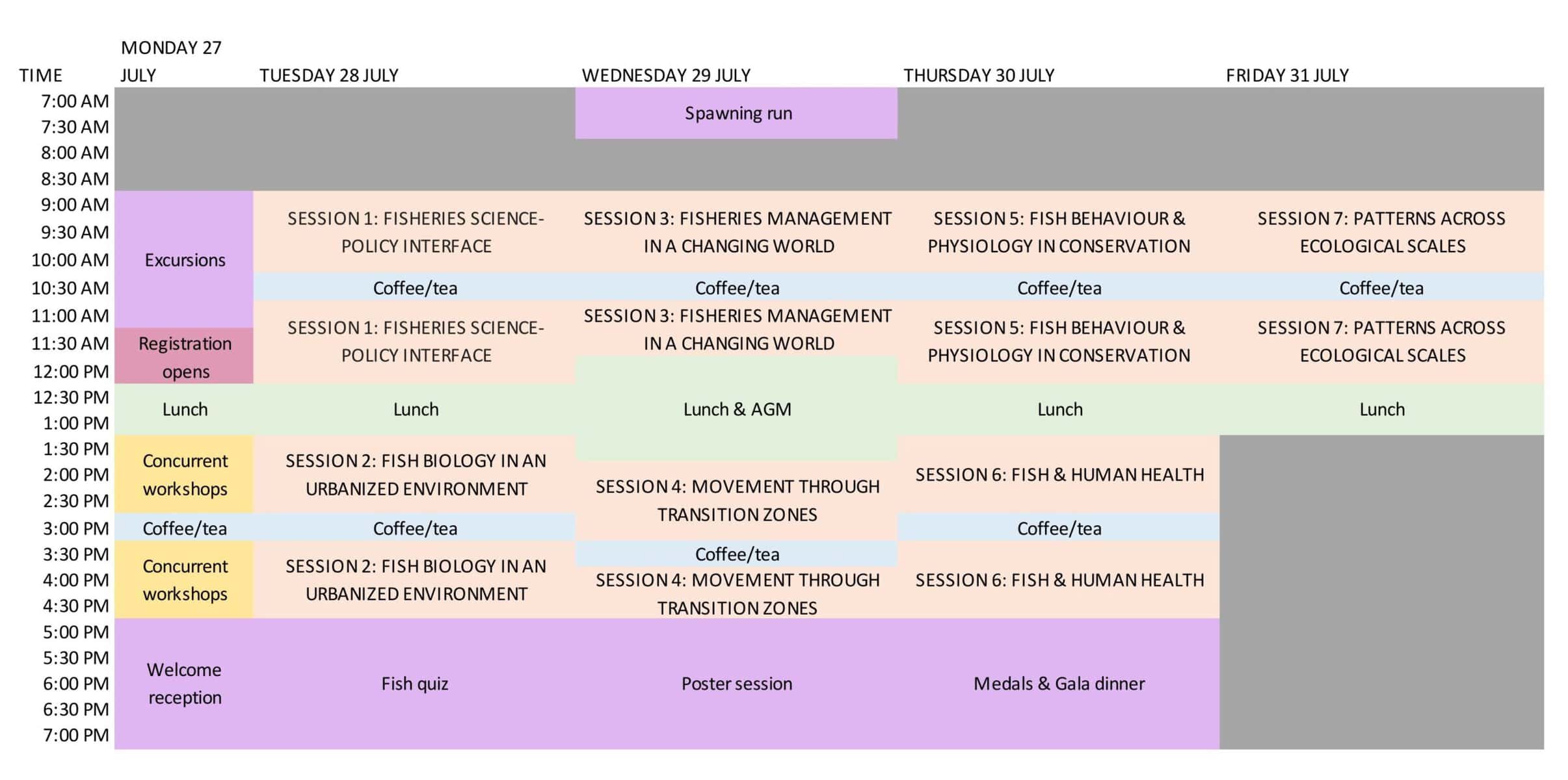Draft programme